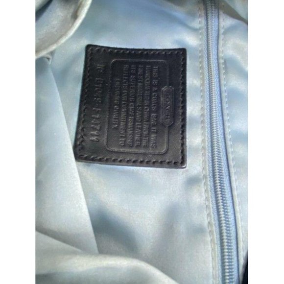 coach mini bag black beige fabric tote - Picture 6 of 7